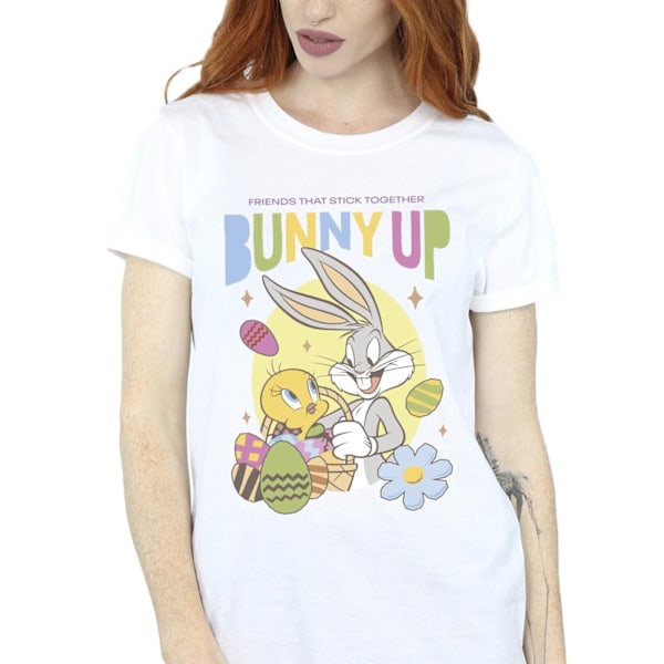 Looney Tunes Dam/Damer Kanin Upp Bomull Pojkvän T-shirt M White M