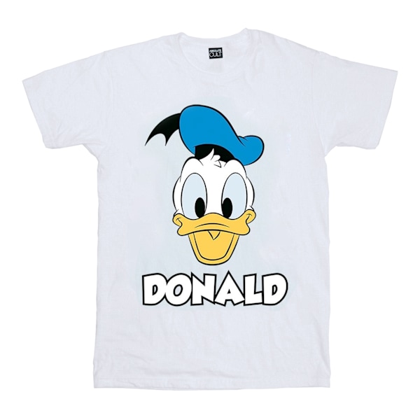 Disney Boys Donald Duck Face T-Shirt 12-13 år Vit White 12-13 Years