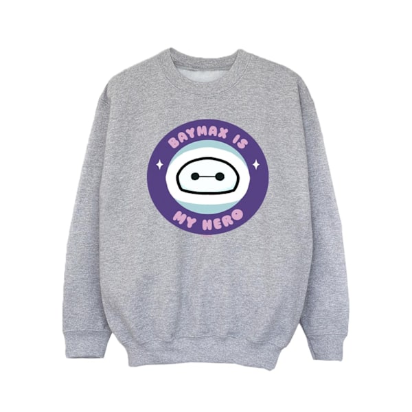 Disney Girls Big Hero 6 Baymax My Hero Pocket Sweatshirt 3-4 år Sports Grey 3-4 Years