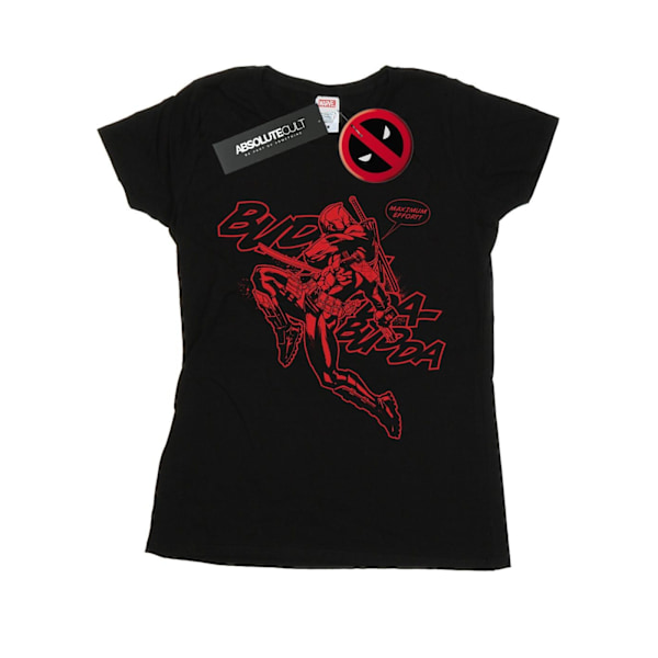 Marvel Womens/Ladies Deadpool Budda Budda Bomull T-Shirt L Svart Black L