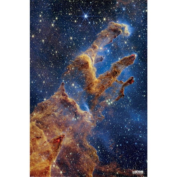 Webbteleskopets Skapelsens Pelare Poster 91cm x 61cm Multi Multicoloured 91cm x 61cm