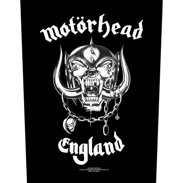 Motorhead England Patch One Size Svart/Vit Black/White One Size