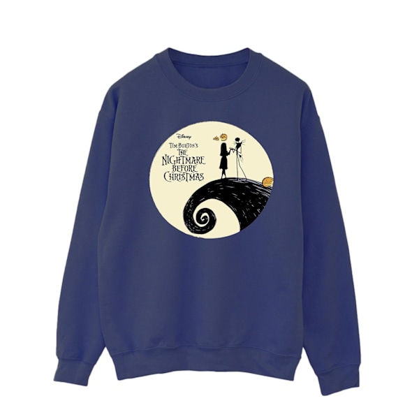 The Nightmare Before Christmas Herr Logotyp Sweatshirt XL Marinblå Navy Blue XL