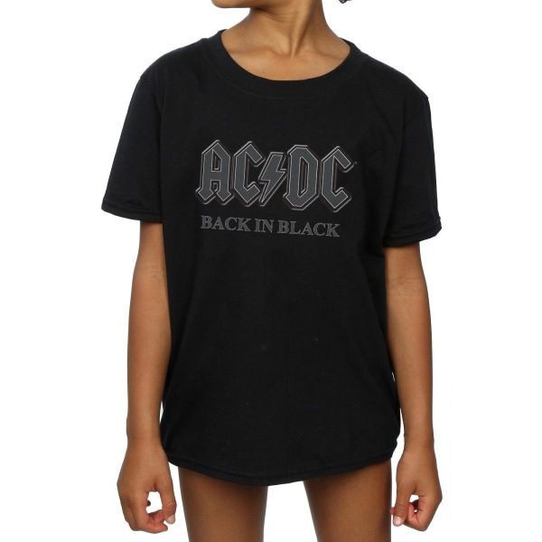 AC/DC Girls Back In Black Bomull T-shirt 5-6 år Svart Black 5-6 Years