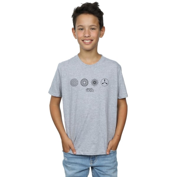 Fantastic Beasts Boys Circular Icons T-Shirt 12-13 Years Sports Sports Grey 12-13 Years