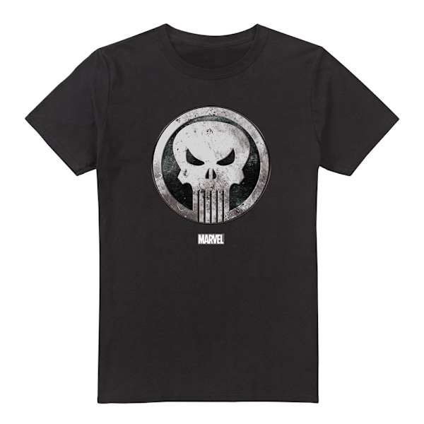 The Punisher Herrarnas Slitna Skalle T-shirt M Svart Black M