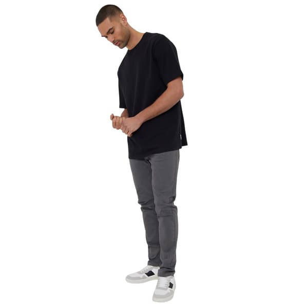 Threadbare Herr Våfflad Regular T-shirt M Svart Black M