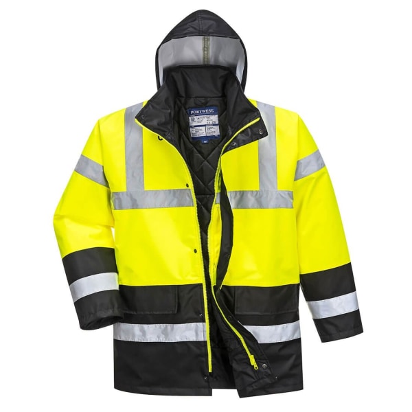 Portwest Mens Contrast Hi-Vis Vinter Traffic Jacket S Gul/Bl Yellow/Black S
