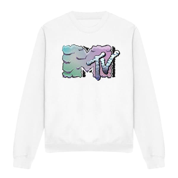 MTV Unisex Vuxen Gradient Sweatshirt S Vit White S