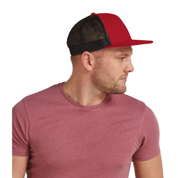 Beechfield Unisex Trucker Cap för Vuxna, One Size, Klassisk Röd/Svart Classic Red/Black One Size