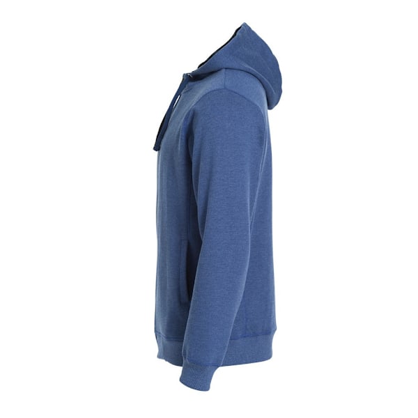 Clique Classic Melange Full Zip Hoodie 3XL Blå Melange Blue Melange 3XL