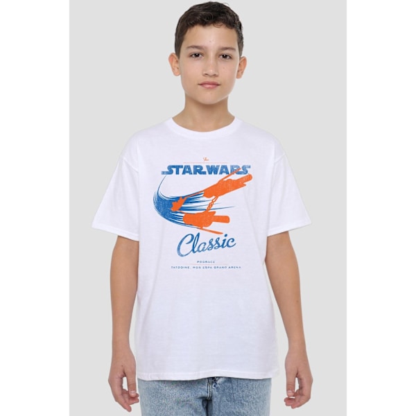 Star Wars Barn/Kids Klassisk T-shirt 5-6 År Vit White 5-6 Years