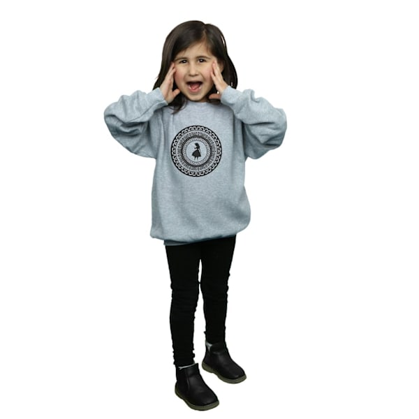 Disney Girls Alice In Wonderland Circle Sweatshirt 12-13 År Sports Grey 12-13 Years