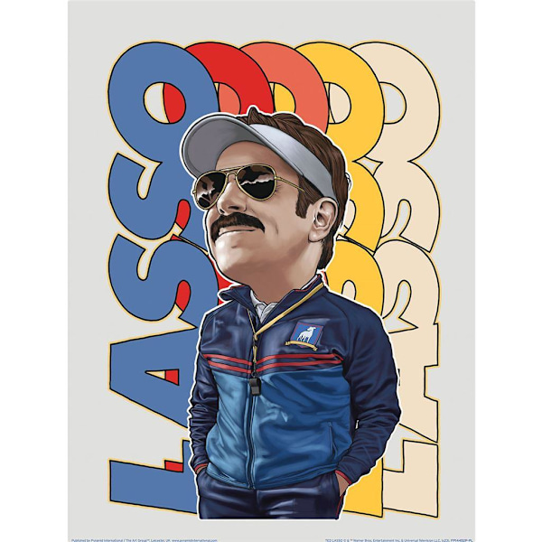 Ted Lasso Bobble Head Print 40cm x 30cm Multifärgad Multicoloured 40cm x 30cm