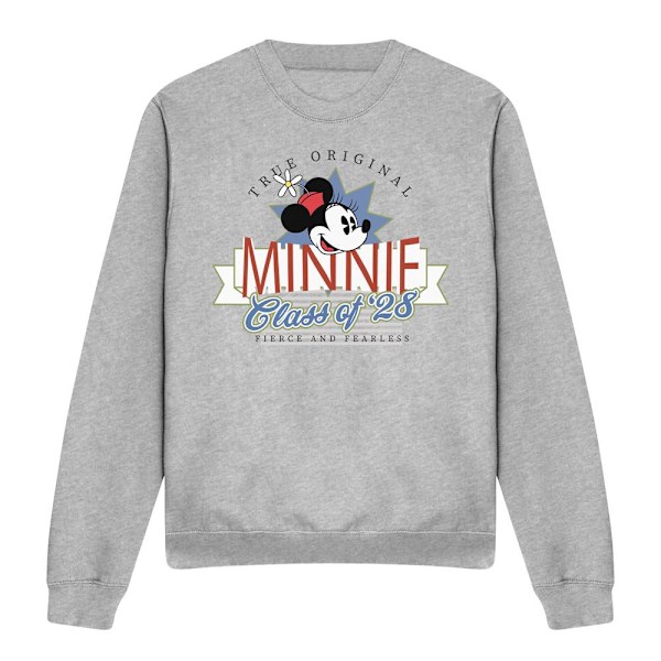 Disney Classics Unisex Vuxen Class Of 28 Minnine Mouse Sweatshirt Heather Grey XL