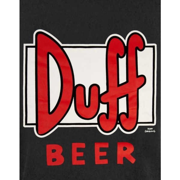 The Simpsons Mens Duff Beer Pyjamas Set M Svart/Grå Black/Grey M