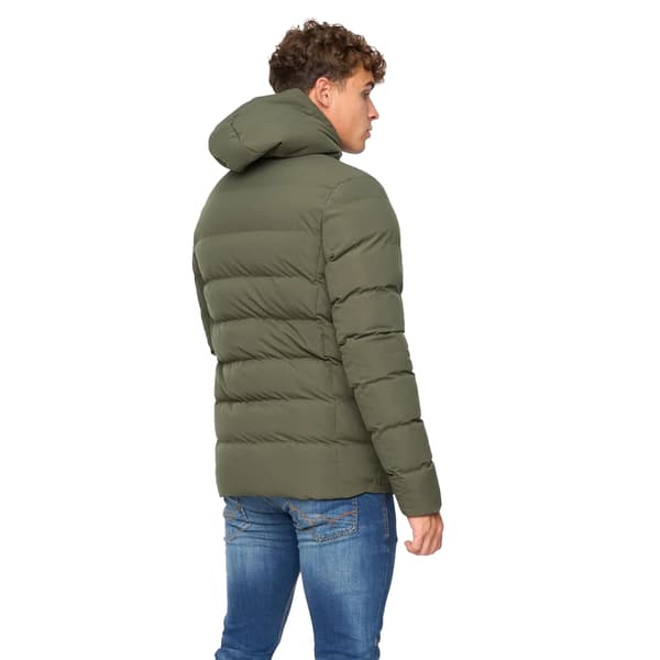 Crosshatch Herr Kampleys Embosserad Vadderad Jacka M Oliv Olive M