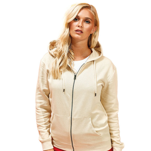 Asquith & Fox Dam/Kvinnor Dragkedja-Genom Organisk Hoodie 14 UK Na Natural 14 UK