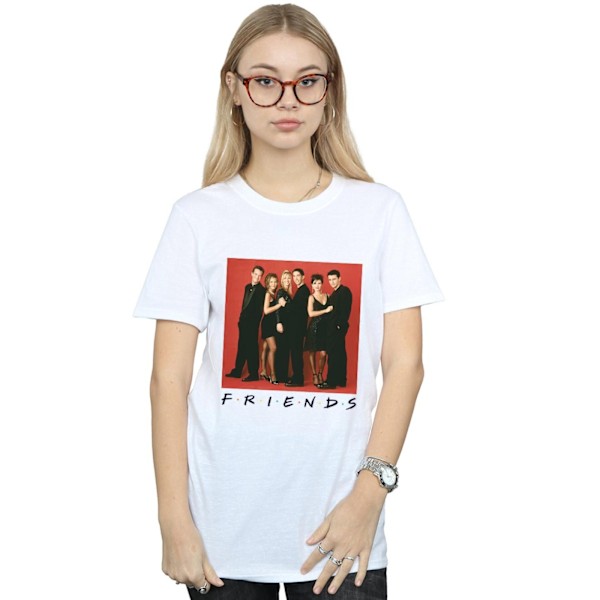 Friends Dam/Damer Gruppfoto Formell Bomull Boyfriend T-shirt White L