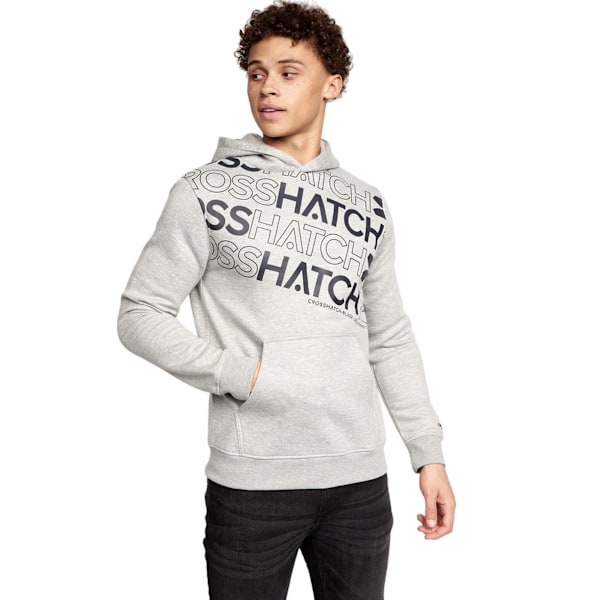 Crosshatch Shardo Hoodie för män (2-pack) M Marinblå/Gråmelerad Navy/Grey Marl M