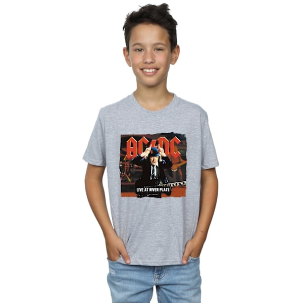 AC/DC Boys Live At River Plate Columbia Records T-Shirt 7-8 år Sports Grey 7-8 Years