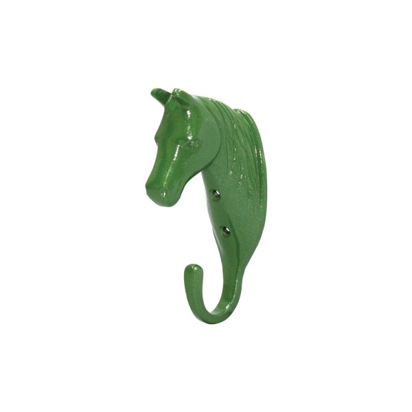 Perry Equestrian Horse Head Single Stall/Väggkrok One Size Gr Green One Size
