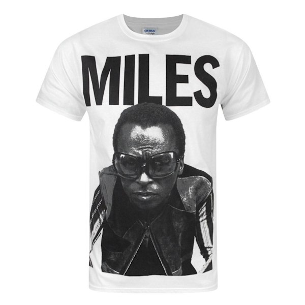 Miles Davis Herr Porträtt T-shirt S Vit White S