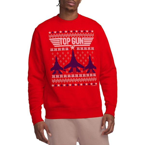 Top Gun Unisex Vuxen Ful Fighter Jet Jul Tröja M Re Red M