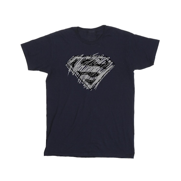 DC Comics Boys Superman Logo Sketch T-Shirt 5-6 år Marinblå Navy Blue 5-6 Years