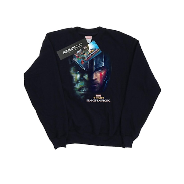 Marvel Dam/Kvinnor Thor Ragnarok Hulk Split Face Sweatshirt X Black XL