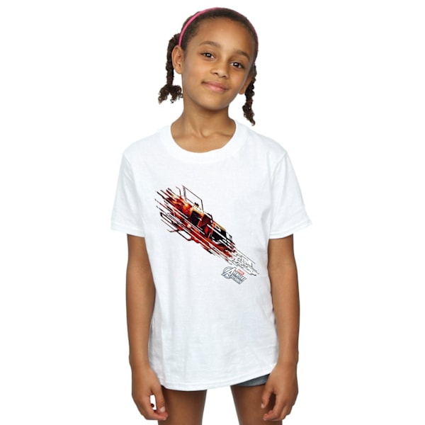 Marvel Girls Avengers Iron Man Shooting Burst Bomull T-shirt 12 White 12-13 Years