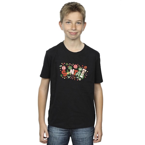 Elf Boys Santa Fa La La T-Shirt 3-4 år Svart Black 3-4 Years