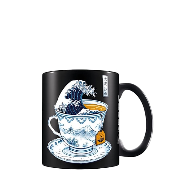 Vincent Trinidad The Great Kanagawa Teemugg En Storlek Svart/Vit Black/White/Blue One Size