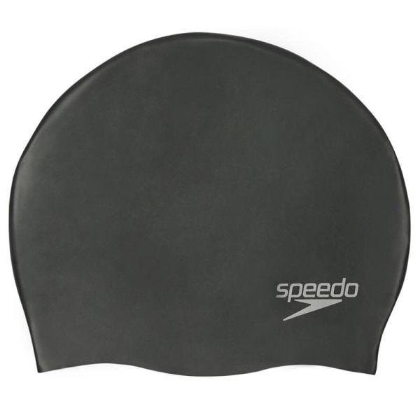 Speedo Unisex cap i silikon för vuxna One Size Svart Black One Size