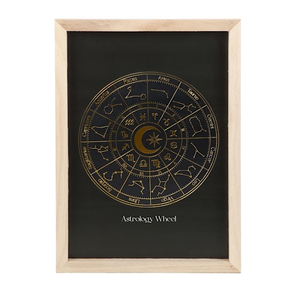 Something Different Astrologi Hjul Inramad Tryck En Storlek Svart Black One Size