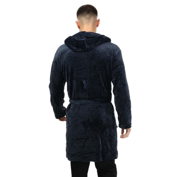 Farah Herrar Enfärgad Polyester Morgonrock S-M Marinblå Navy S-M