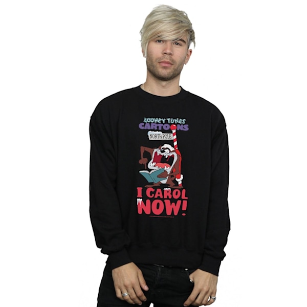 Looney Tunes Herr Taz I Carol Now Sweatshirt 4XL Svart Black 4XL