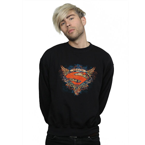 DC Comics Superman Wings Shield Sweatshirt 4XL Svart Black 4XL
