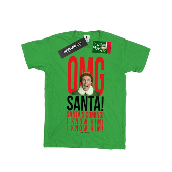 Elf Boys OMG Santa I Know Him T-shirt 7-8 år Irländsk grön Irish Green 7-8 Years