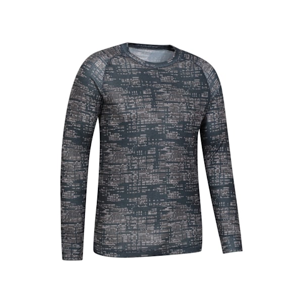 Mountain Warehouse Herr Talus Tryckt Långärmad Termisk Topp Black 4XL