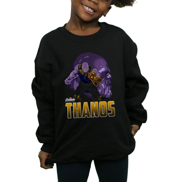 Marvel Girls Avengers Infinity War Thanos Character Sweatshirt Black 9-11 Years