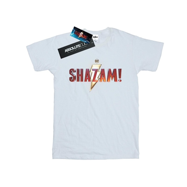 DC Comics Boys Shazam Movie Logo T-Shirt 5-6 år Vit White 5-6 Years