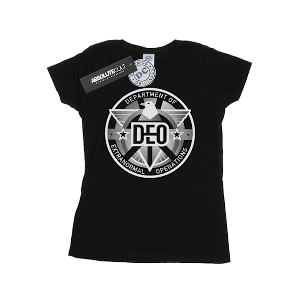 DC Comics Dam/Kvinnor Supergirl TV-serie Deo Crest Bomull T-shirt Black XXL