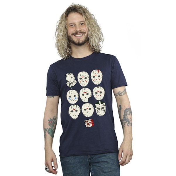 Fredagen den 13:e herr Jason masker T-shirt M marinblå Navy Blue M