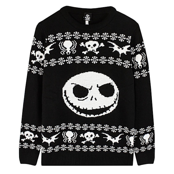 Nightmare Before Christmas Unisex Vuxen Jack Skellington Stickad Black/White L