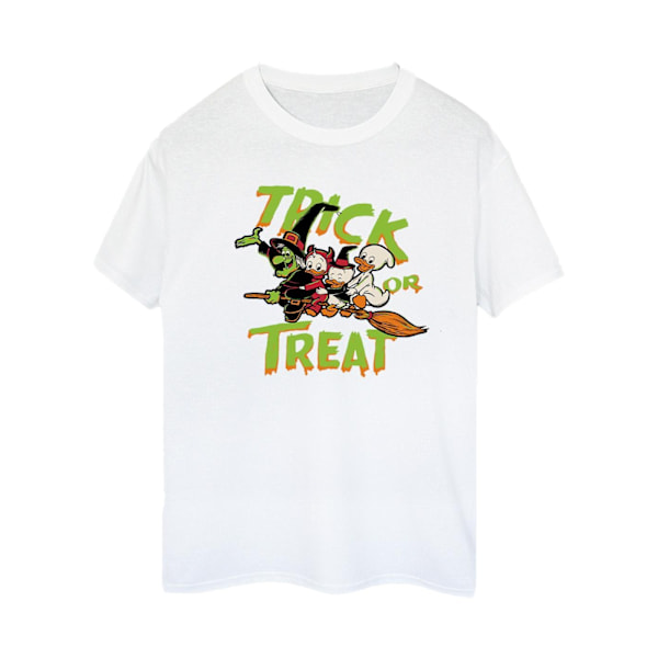 DuckTales Dam/Kvinnor Bus eller Godis Bomulls Boyfriend T-shirt White L