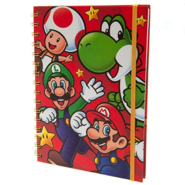 Super Mario Run A5 Wirebound Notebook A5 Röd/Mångfärgad Red/Multicoloured A5