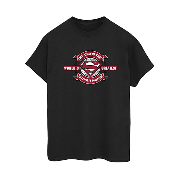 DC Comics Dam/Kvinnor Superman Superhjälte Bomull Boyfriend T- Black 5XL