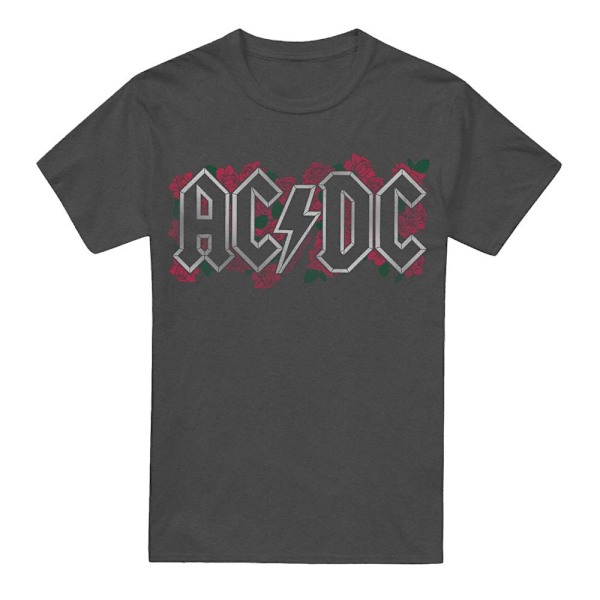 AC/DC Unisex Vuxen Roses Logo T-Shirt L Kolgrå Charcoal L