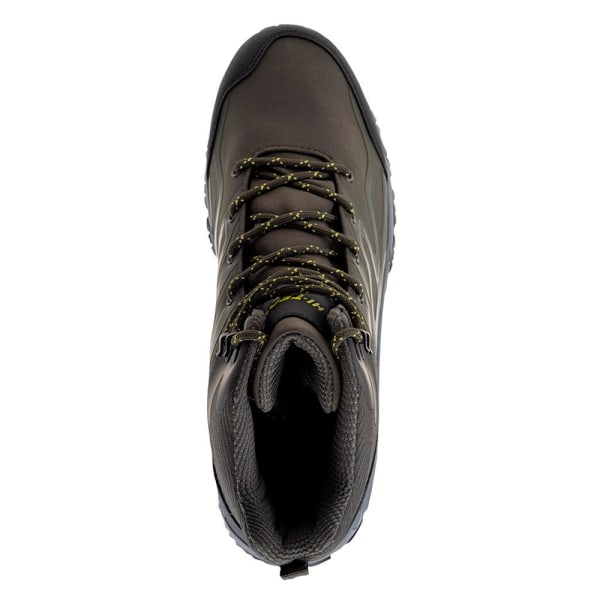 Hi-Tec Herr Hendon Mid Cut Walking Boots 9 UK Khaki/Svart/Lime Khaki/Black/Lime 9 UK